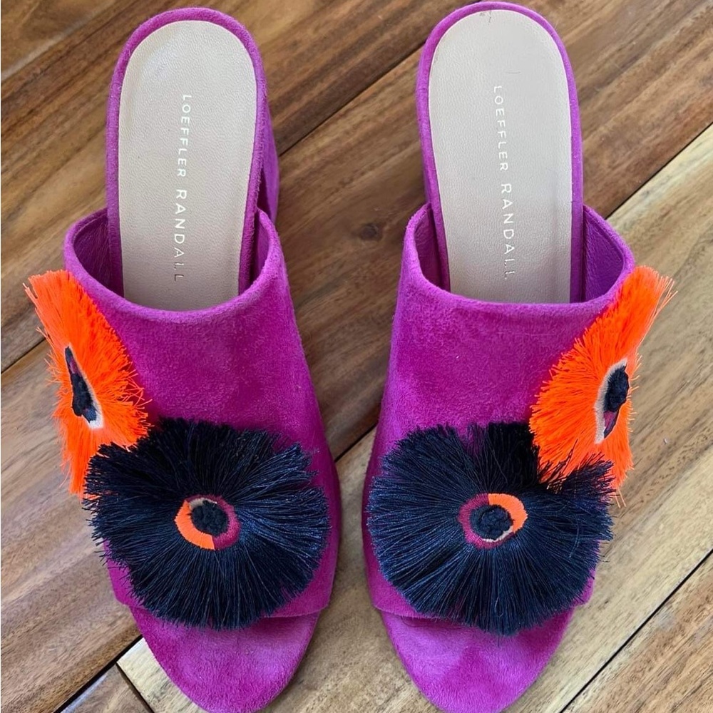 Loeffler Randall magenta slides